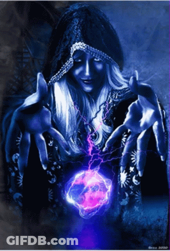 A Painting Of A Woman Holding A Purple Object With The Year 2020 On The Bottom GIF