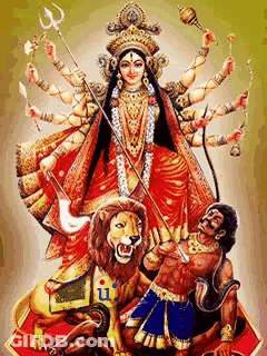 A Painting Of A Woman Holding A Sword Standing Next To A Lion And A Man With A Snake . GIF