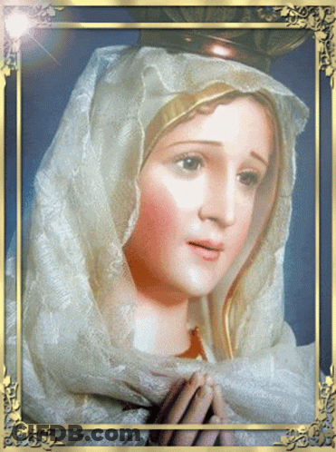 A Painting Of A Woman Wearing A White Veil GIF