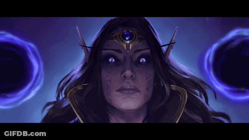 A Painting Of A Woman With A Purple Eye And A Crown On Her Head GIF