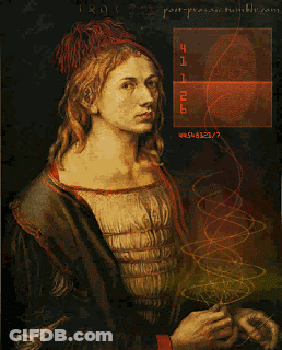 A Painting Of A Woman With Chinese Writing On The Bottom Left GIF