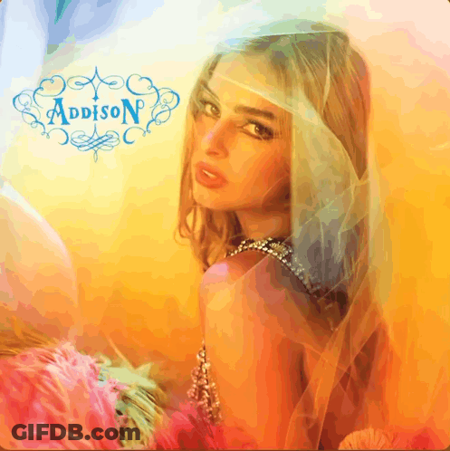 A Painting Of A Woman With The Name Addison GIF