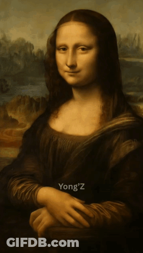A Painting Of A Woman With The Name Yong 'Z On The Bottom Right GIF