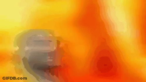 Yellow And Orange Background With Black Circle GIF