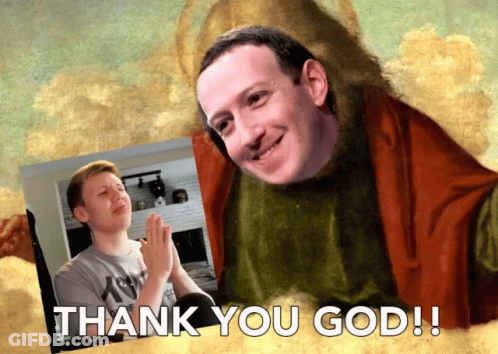A Painting Of Jesus And A Boy With The Words Thank You God On The Bottom GIF