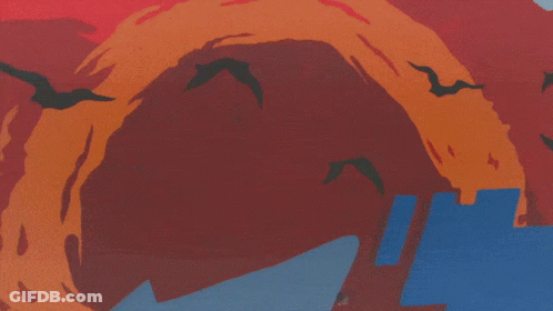 A Painting On A Wall That Says ' A ' On The Bottom Right GIF