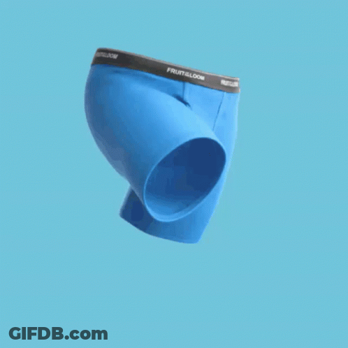 A Pair Of Blue Fruit Of The Loom Underwear GIF