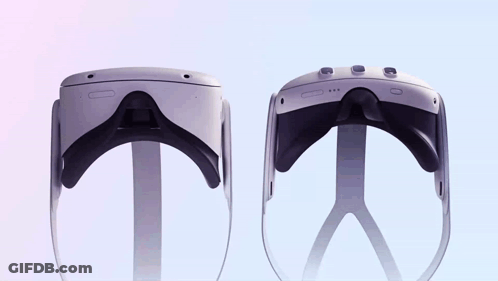 A Pair Of Glasses That Are Floating In The Air On A White Background GIF