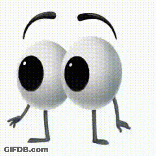 A Pair Of Googly Eyes With Arms And Legs . GIF