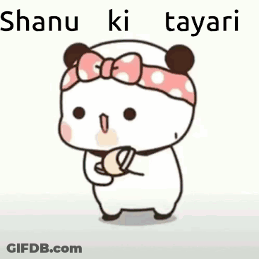 A Panda Bear Is Looking At Himself In A Mirror And Applying Lipstick . GIF
