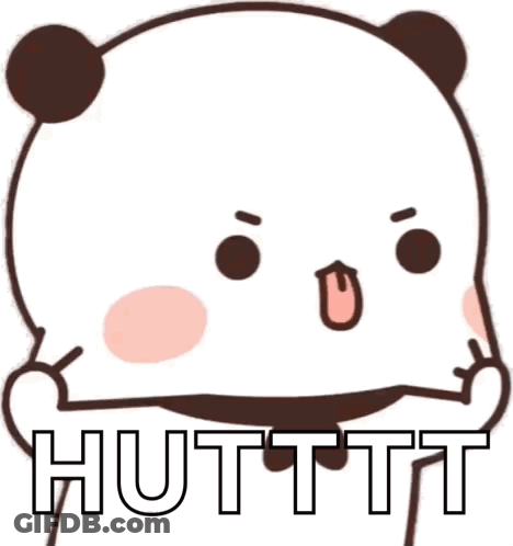 A Panda Bear Is Making A Funny Face And Saying Huttt GIF