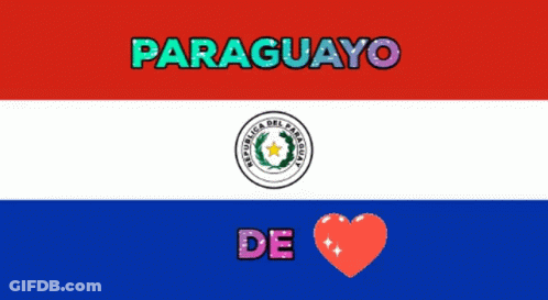 A Paraguayo Flag With A Red White And Blue Stripes GIF