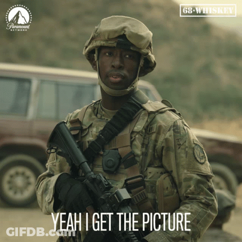 Paramount Network Ad With Soldier And Gun GIF