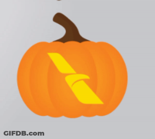 A Pattern Of Pumpkins With Lightning Bolts On Them On A Brown Background GIF