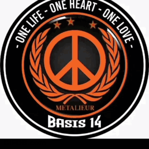 A Peace Sign With The Words One Life One Heart One Love On It GIF