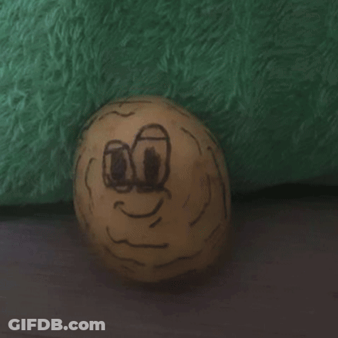 A Peanut With The Word Pea On It GIF