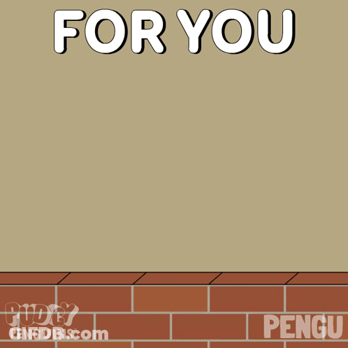 A Penguin Holding A Rose With The Words For You Behind Him GIF