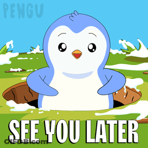 A Penguin Is Coming Out Of A Hole With The Words See You Later Below It GIF