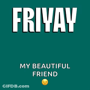 A Penguin Is Dancing With The Words `` Friday My Beautiful Friend '' Written Above It . GIF