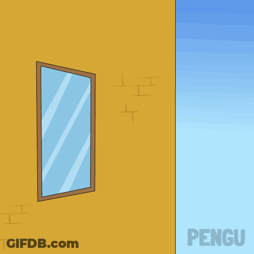 A Penguin Is Flying Through The Air With A Bag On Its Back GIF