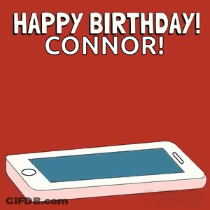 A Penguin Is Holding A Birthday Cake In Front Of A Cell Phone GIF