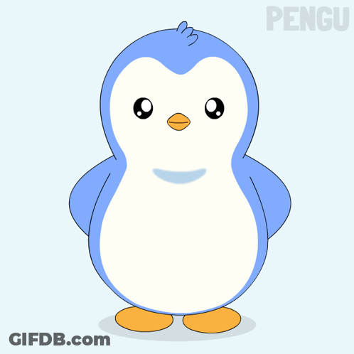 A Penguin Is Holding A Paper That Says A + GIF
