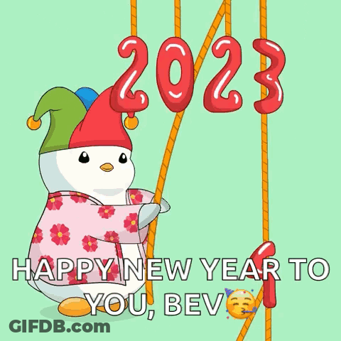 A Penguin Is Holding A Sign That Says Best Is Yet GIF