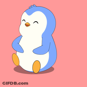 A Penguin Is Laying On Its Back With Its Eyes Closed GIF