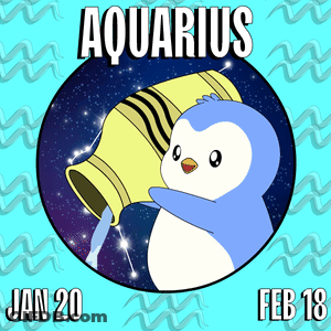 A Penguin Is Pouring Water From A Pitcher And The Date Is February 18Th GIF