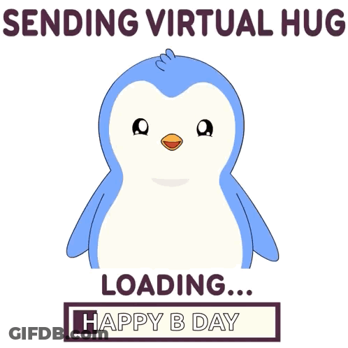 A Penguin Is Sending A Virtual Hug To Someone GIF