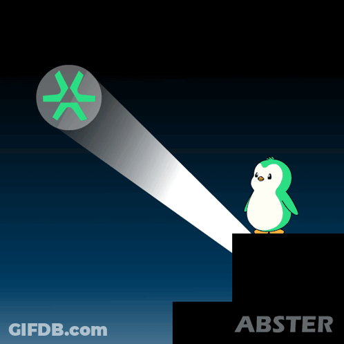 A Penguin Is Standing On A Ledge Looking Up At A Green X GIF