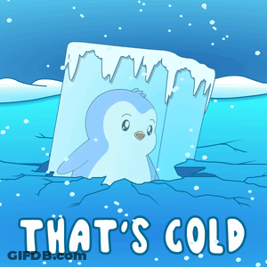 Penguin Sticking Head Out Of Ice It's Cold GIF