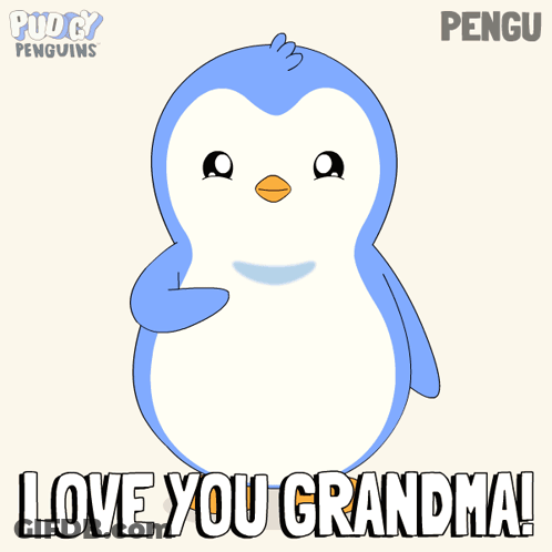 A Penguin Says I Love You Grandma GIF