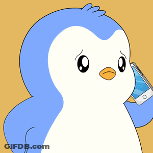 A Penguin Talking On A Cell Phone With The Words Start The Party GIF