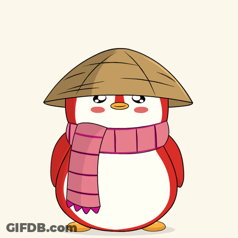 Penguin With Hat And Scarf Saying You Got This GIF