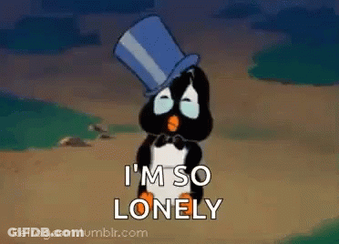 A Penguin Wearing A Top Hat And Bow Tie Is Standing On A Dirt Road . GIF