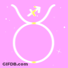 A Penguin Wearing A Viking Helmet And Sunglasses Is Surrounded By The Taurus Zodiac Sign GIF