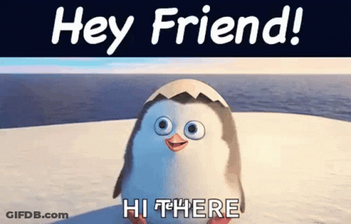 A Penguin With A Egg On Its Head Is Standing On A Snow Covered Island . GIF
