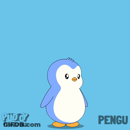 A Penguin With Its Arms Outstretched And The Words Sending Hugs GIF