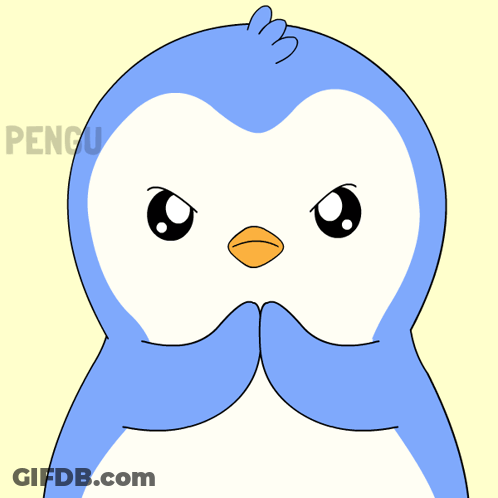A Penguin With The Words Come On Fight Me On It GIF
