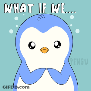 A Penguin With The Words What If We Held Hands Below It GIF