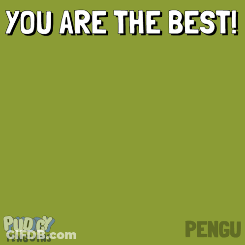 A Penguin With The Words You Are The Best Written Above It GIF