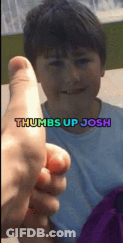 A Person Giving A Thumbs Up To A Young Boy GIF