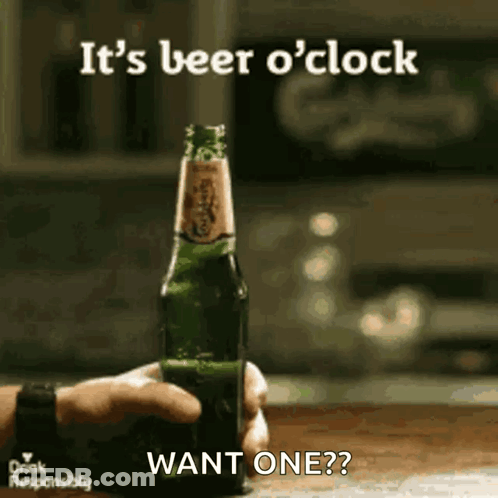 Person Holding Beer Bottle It's Beer O'Clock Want One GIF