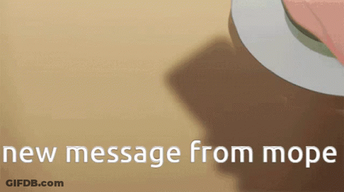 A Person Holding A Cell Phone With A New Message From Mope Written On It GIF