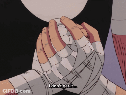 A Person Holding Another Person 'S Hand With The Words " I Don 'T Get It " Above Them GIF