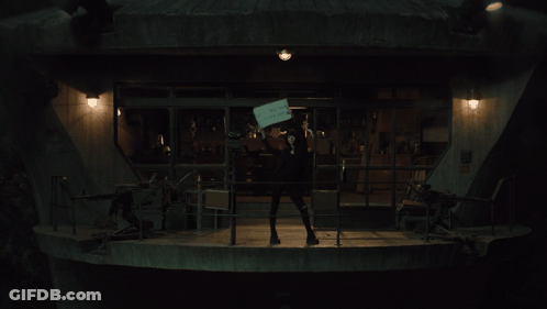 A Person Holding Up A Sign That Says " Let 'S See Your Moves Levi " GIF