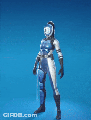A Person In A Blue And White Suit With A Helmet That Has The Number 10 On It GIF