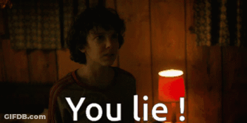 A Person In A Dark Room With The Words " You Lie " Written On It GIF