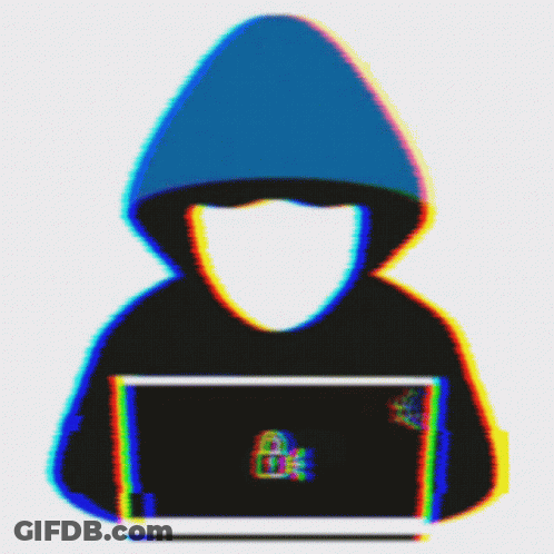 A Person In A Hooded Sweatshirt Is Using A Laptop GIF